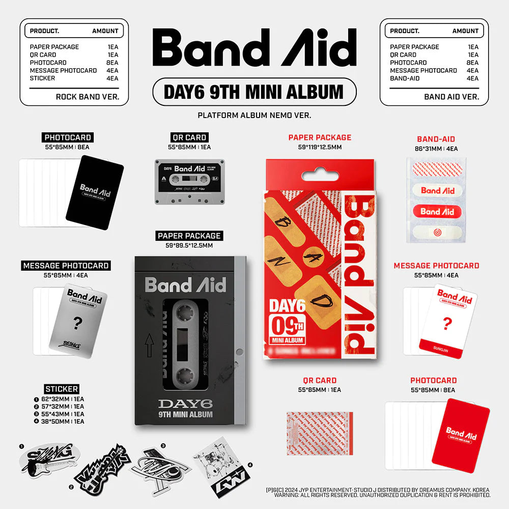 DAY6 9th Mini Album 'Band Aid' (Platform / NEMO Ver.)