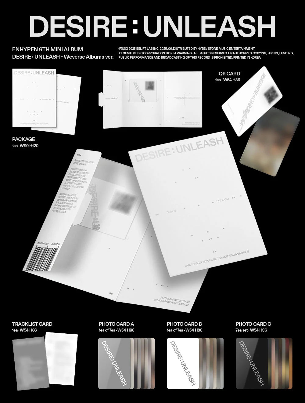 ENHYPEN 6th Mini Album 'DESIRE : UNLEASH' (Weverse Albums ver.)