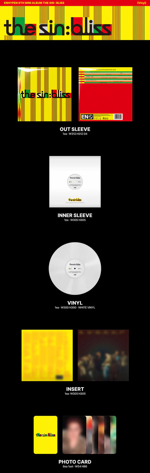 [PREORDER] ENHYPEN 8th Mini Album 'THE SIN BLISS' (Vinyl)