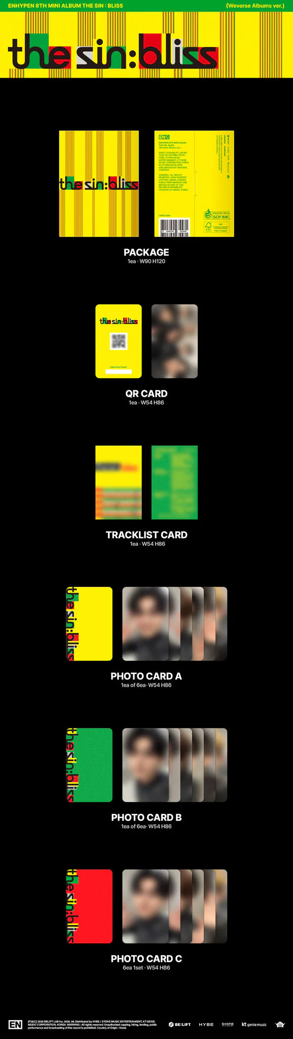 [PREORDER] ENHYPEN 8th Mini Album 'THE SIN BLISS' (Weverse Albums ver.)