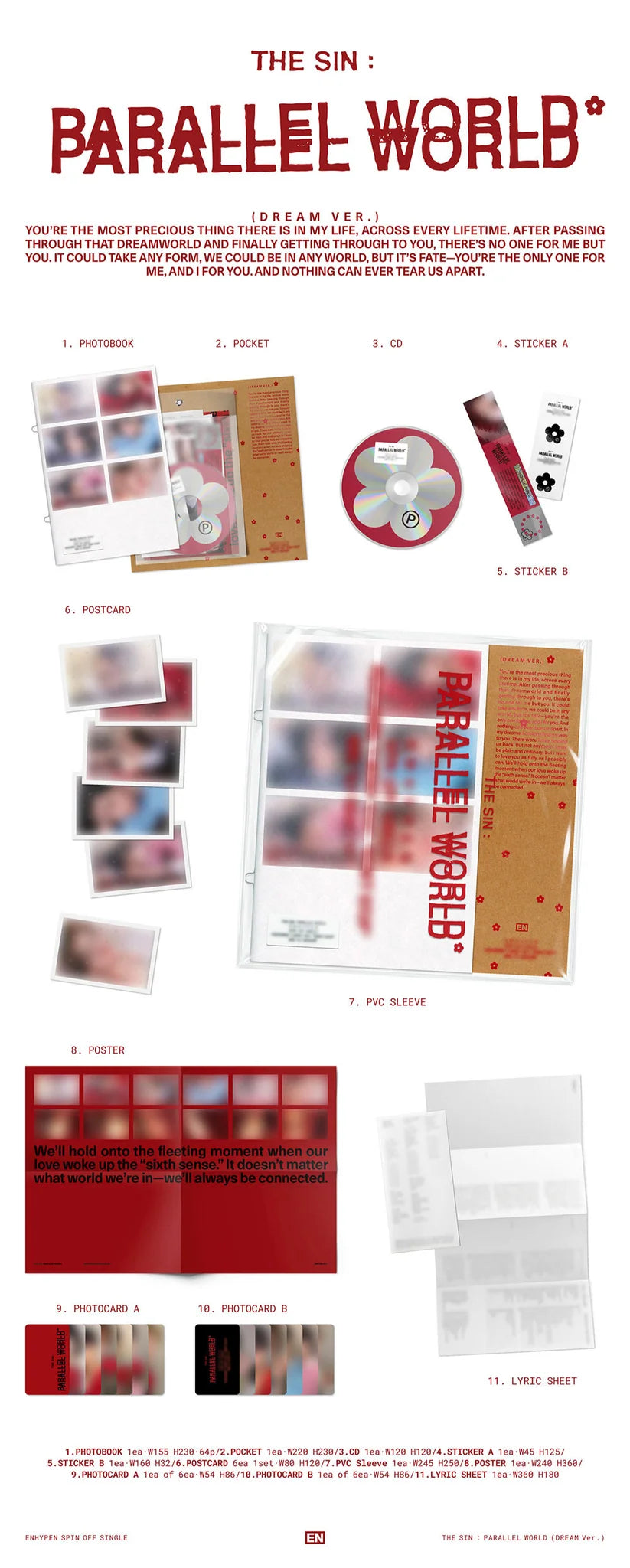 [PREORDER] ENHYPEN Spinoff Single Album 'THE SIN : PARALLEL WORLD'