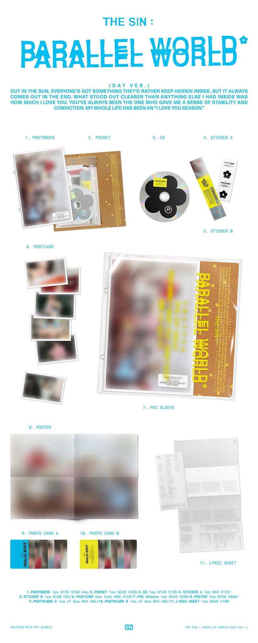 [PREORDER] ENHYPEN Spinoff Single Album 'THE SIN : PARALLEL WORLD'