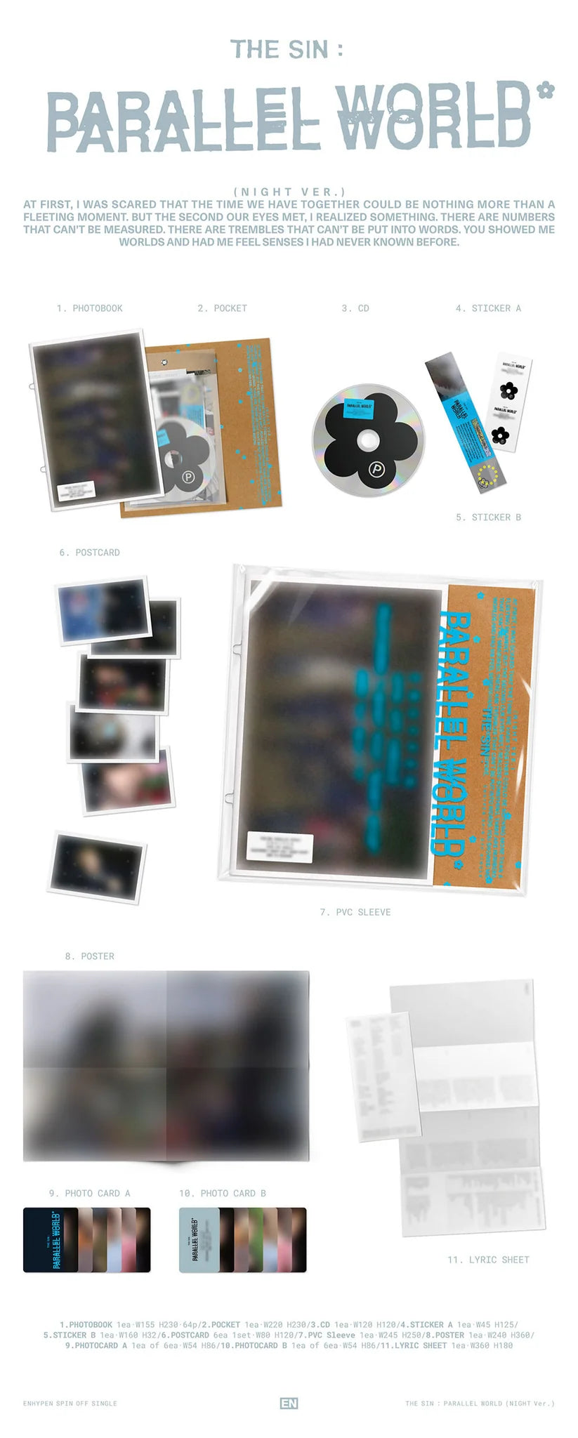[PREORDER] ENHYPEN Spinoff Single Album 'THE SIN : PARALLEL WORLD'