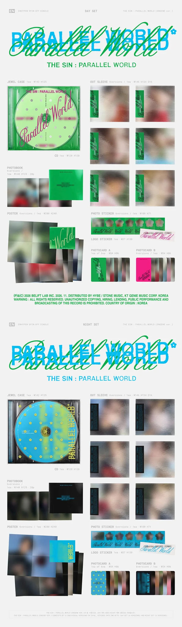 [PREORDER] ENHYPEN Spinoff Single Album 'THE SIN : PARALLEL WORLD' (ENGENE ver.)
