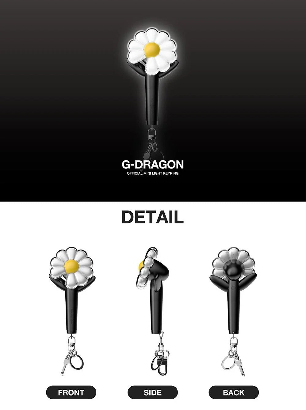 G-DRAGON Official Mini Light Keyring