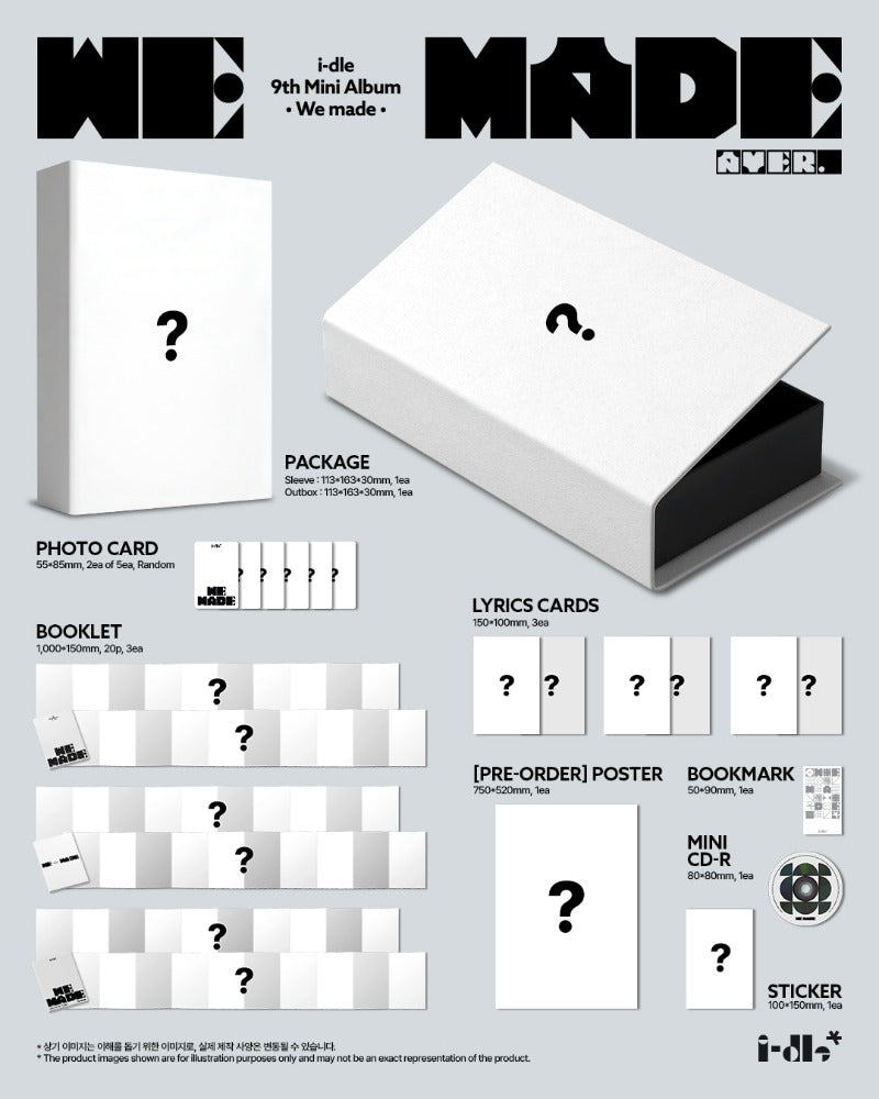[PREORDER i-dle 9th Mini Album 'We made' (A Ver.)