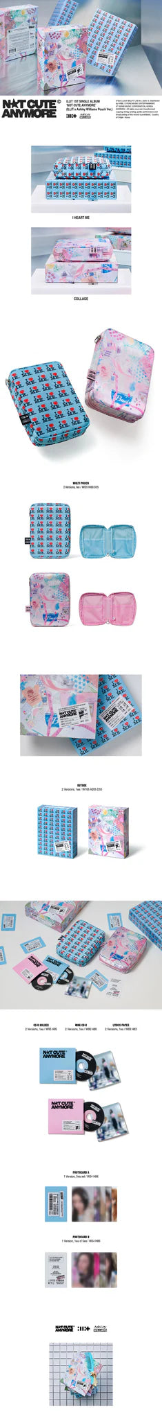 ILLIT 1st Single Album 'NOT CUTE ANYMORE' (ILLIT x Ashley Williams Pouch Ver.)