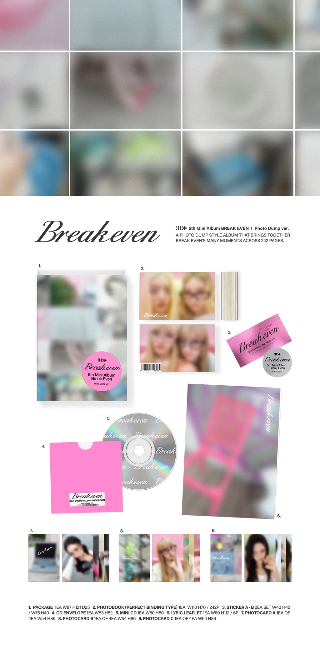 [PREORDER] ILLIT 5th Mini Album 'BREAK EVEN' (Photo Dump Ver.)