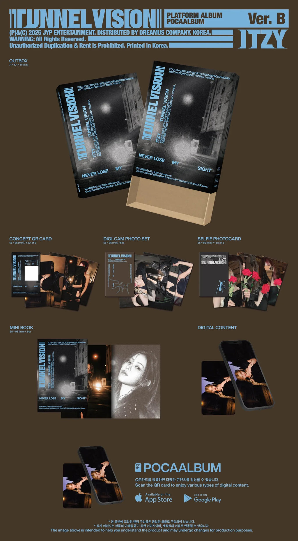 ITZY 11th Mini Album 'TUNNEL VISION' (POCAALBUM Ver.)