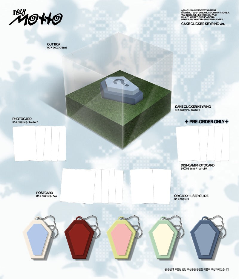 ITZY 12th Mini Album 'Motto' (CAKE CLICKER KEYRING Ver.)