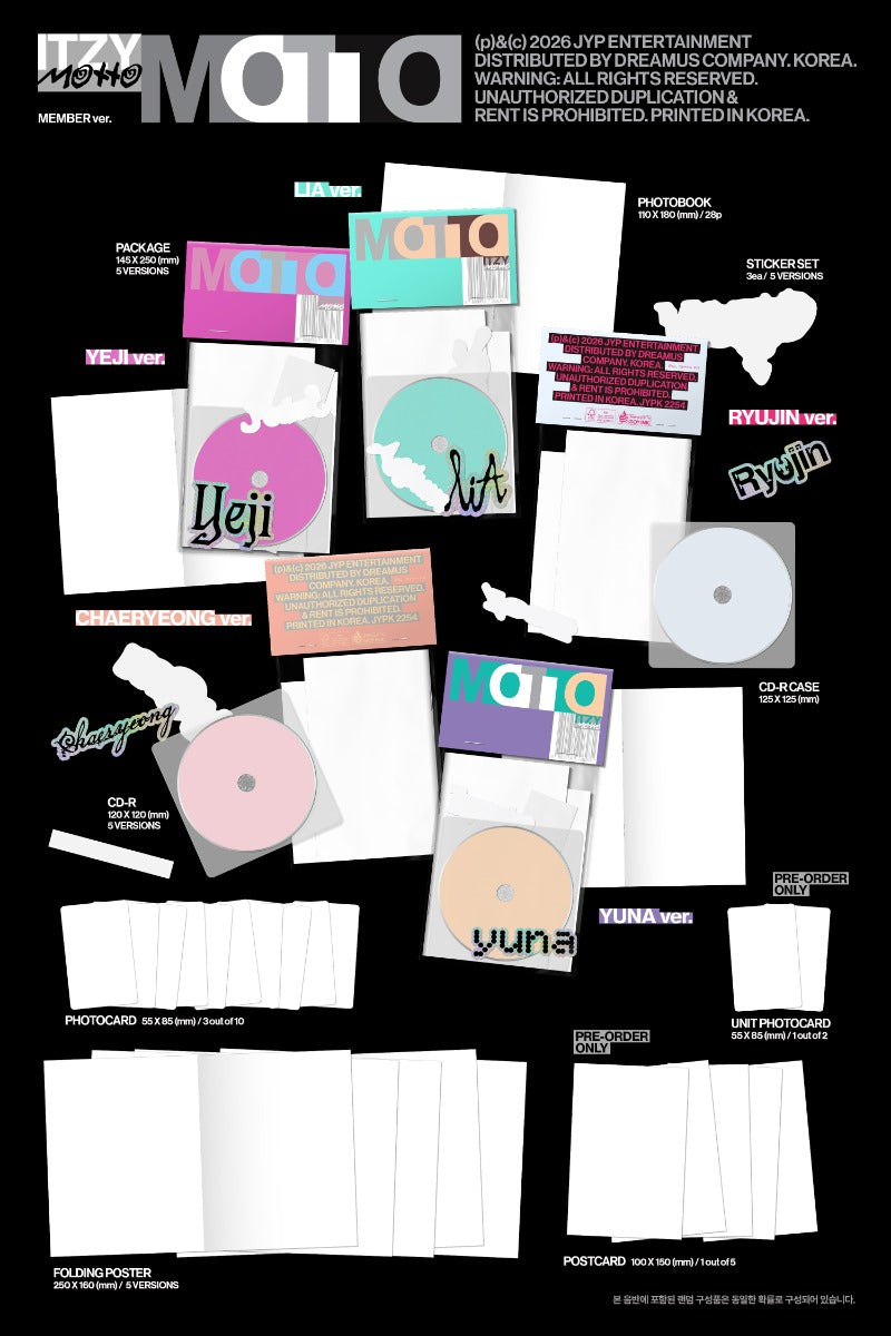 ITZY 12th Mini Album 'Motto' (MEMBER Ver.)