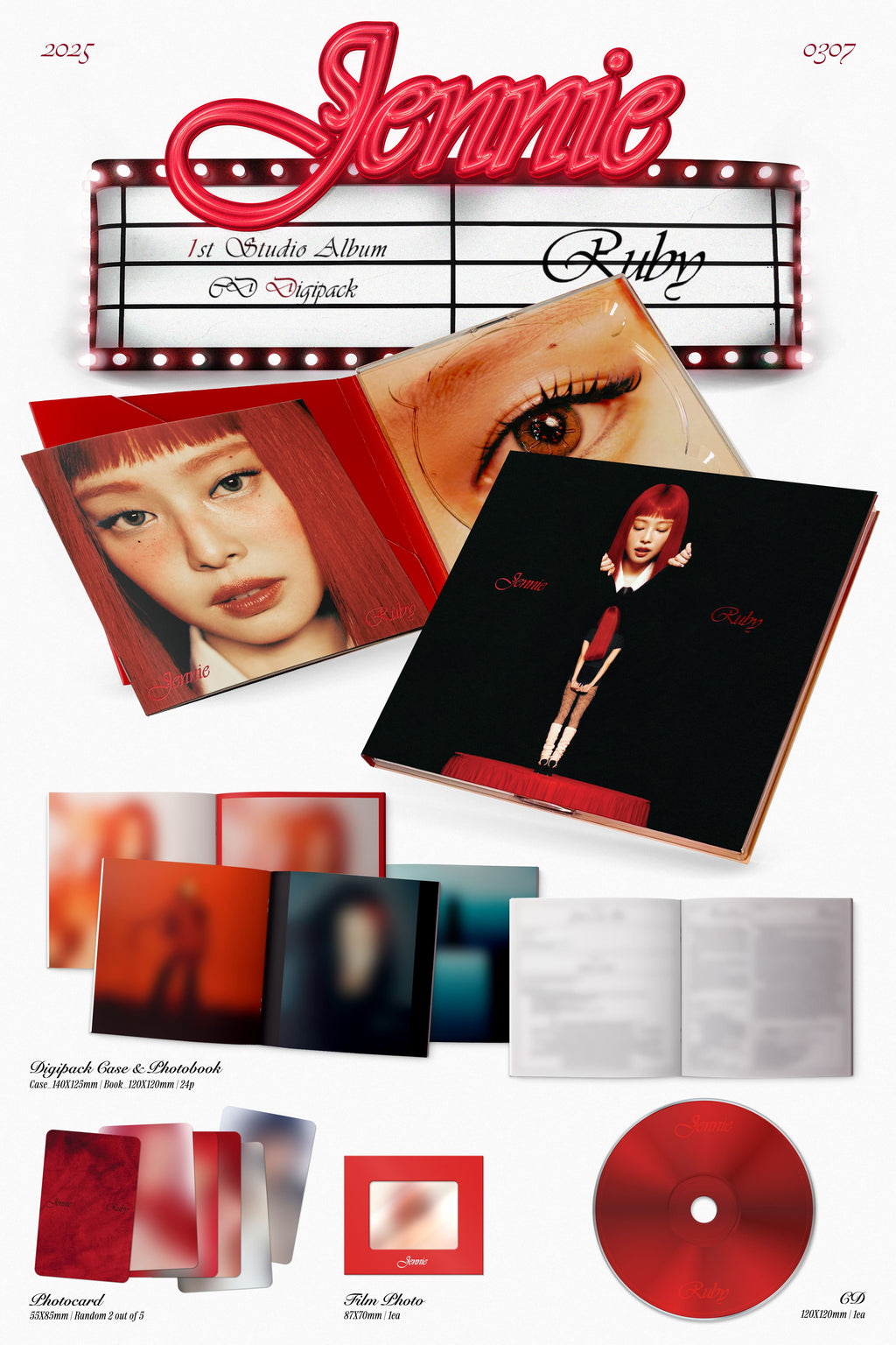 JENNIE 1st Album 'Ruby' (CD Digipack)