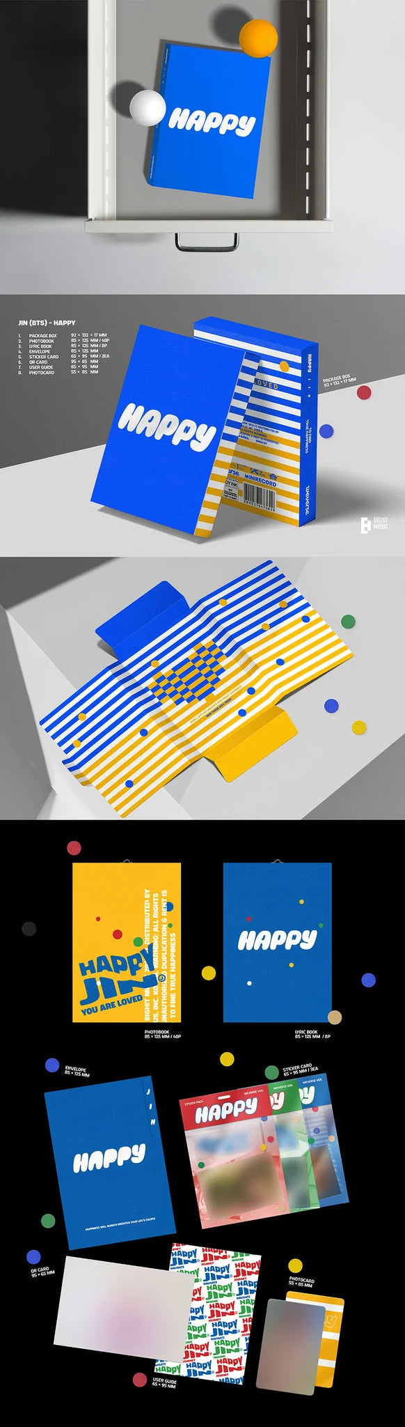 Jin Solo Album 'Happy' (Weverse Albums Ver.)