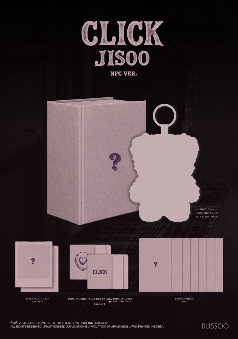 JISOO Single Album 'CLIKC' (CLICK BABY BEAR NFC Ver.)