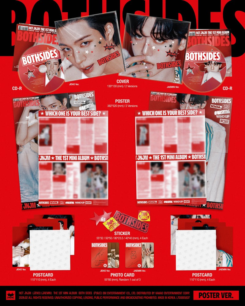NCT JNJM 1st Mini Album 'BOTH SIDES' (Poster Ver.)