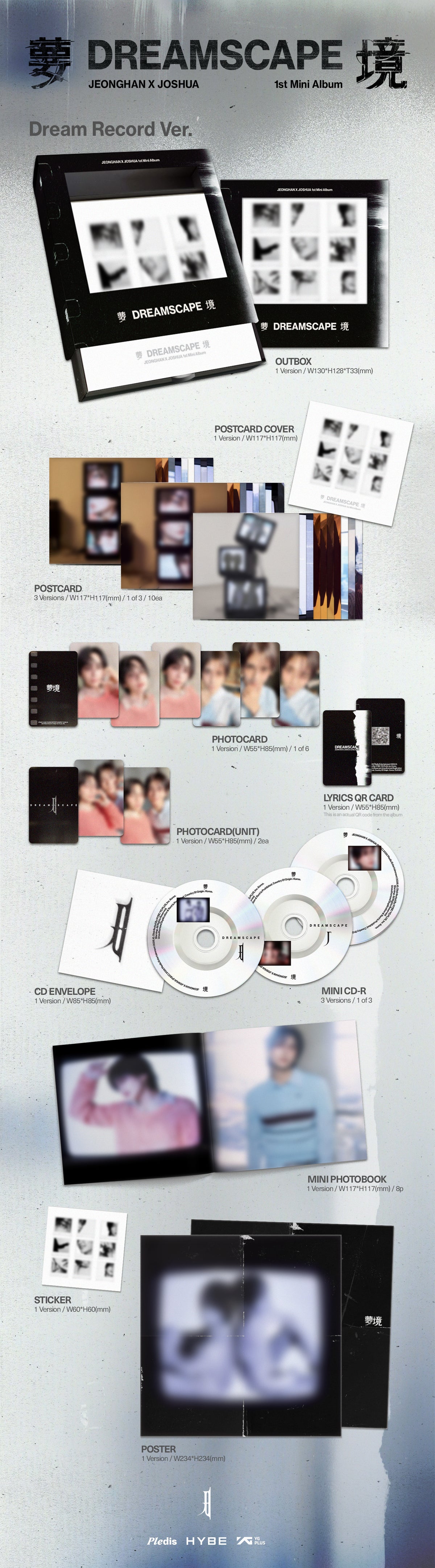 [PREORDER] JxJ (SEVENTEEN) 1st Mini Album 'DREAMSCAPE' (Dream Record Ver.)