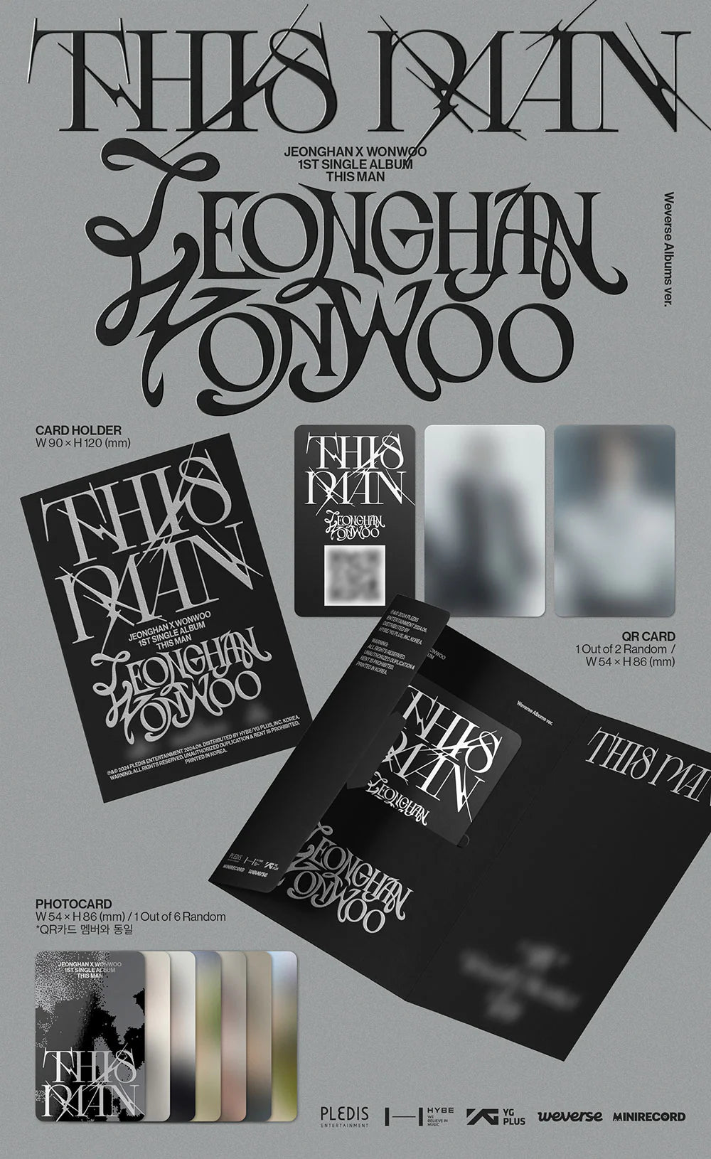 JEONGHAN X WONWOO (SEVENTEEN) 1st Single Album 'THIS MAN' (Weverse Albums Ver.)