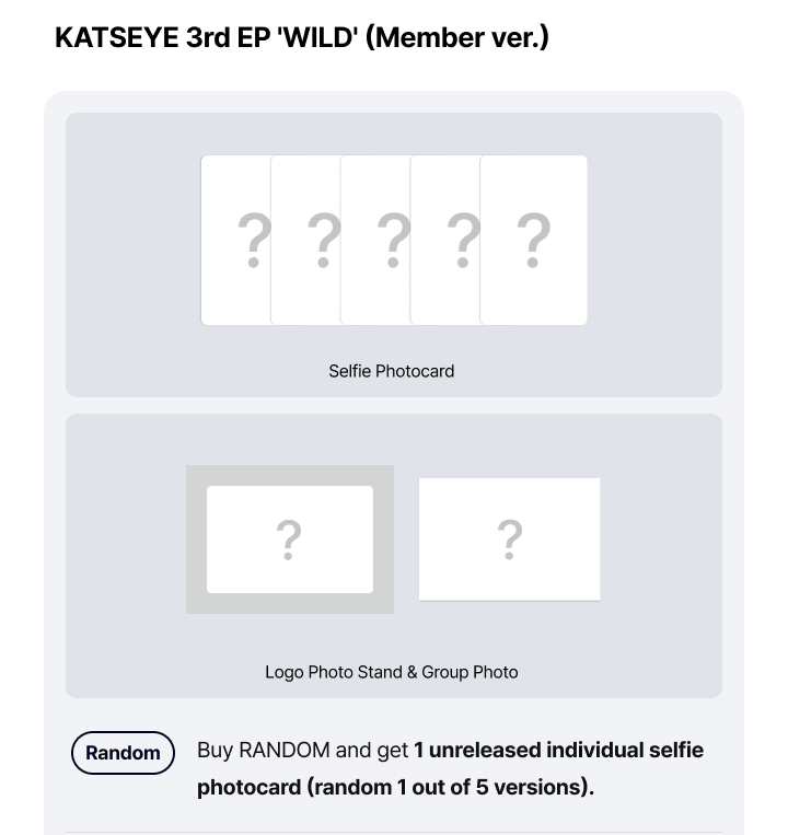 [PREORDER] KATSEYE 3rd Mini Album 'WILD' (Member Ver.)
