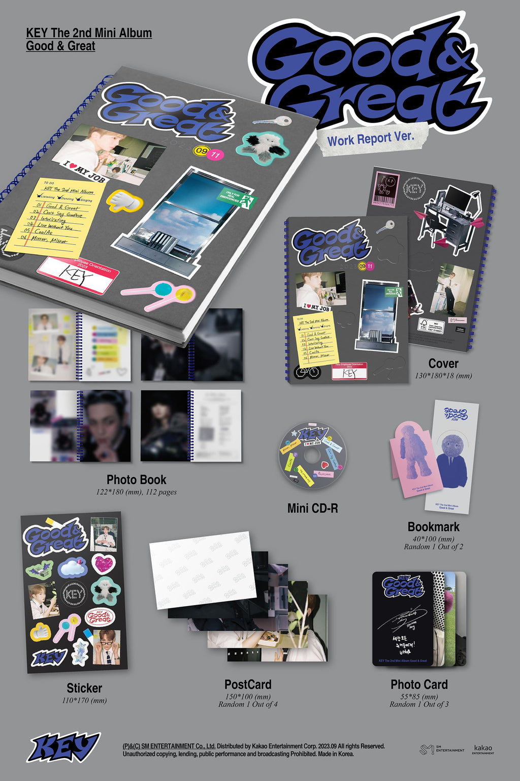 KEY (SHINee) 2nd Mini Album 'Good & Great' (Work Report Ver.)