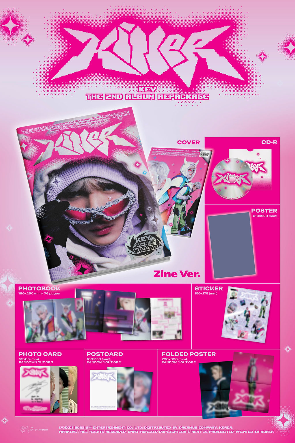 KEY (SHINee) 2nd Album Repackage 'Killer' (Zine Ver.)
