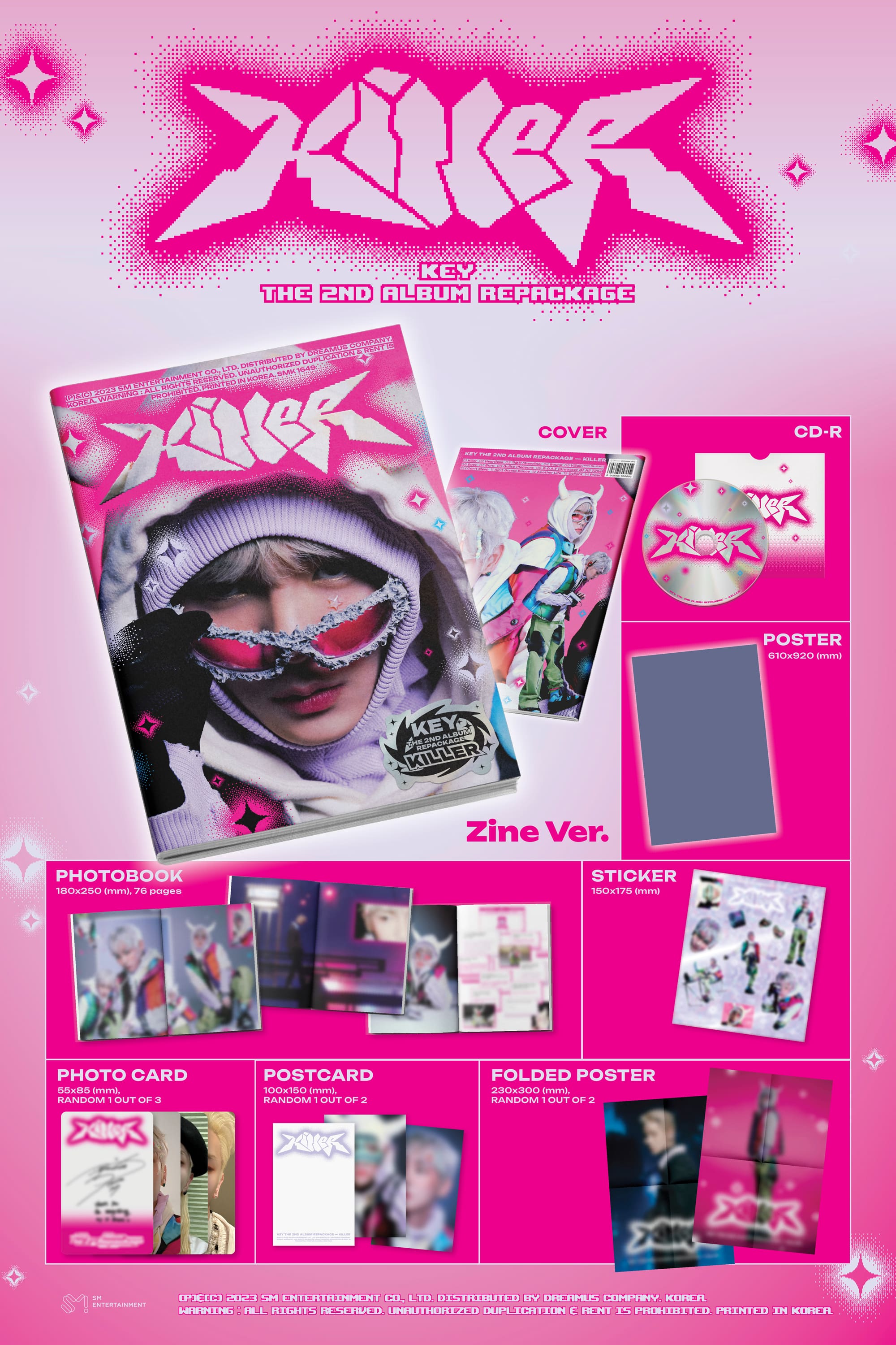 KEY (SHINee) 2nd Album Repackage 'Killer' (Zine Ver.)