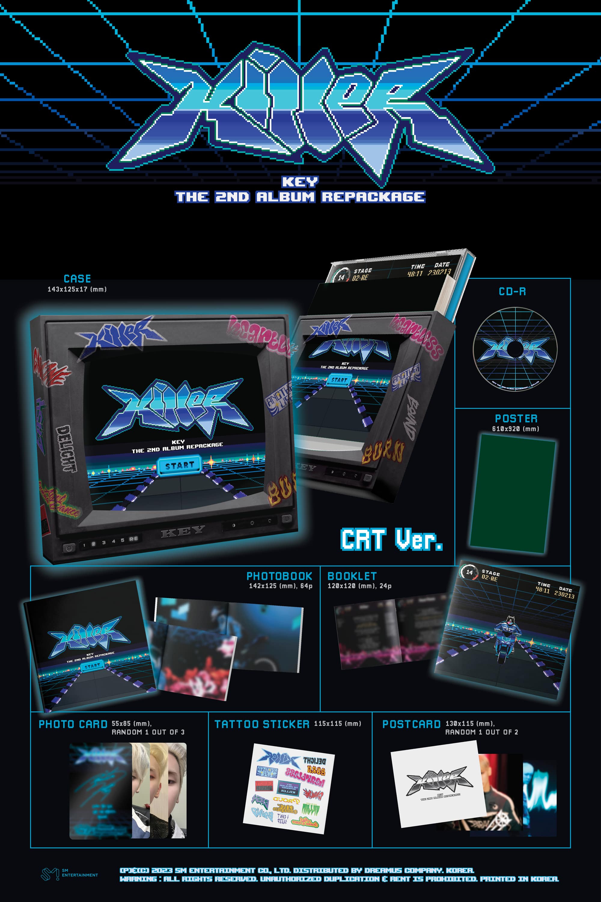 KEY (SHINee) 2nd Album Repackage 'Killer' (CRT Ver.)