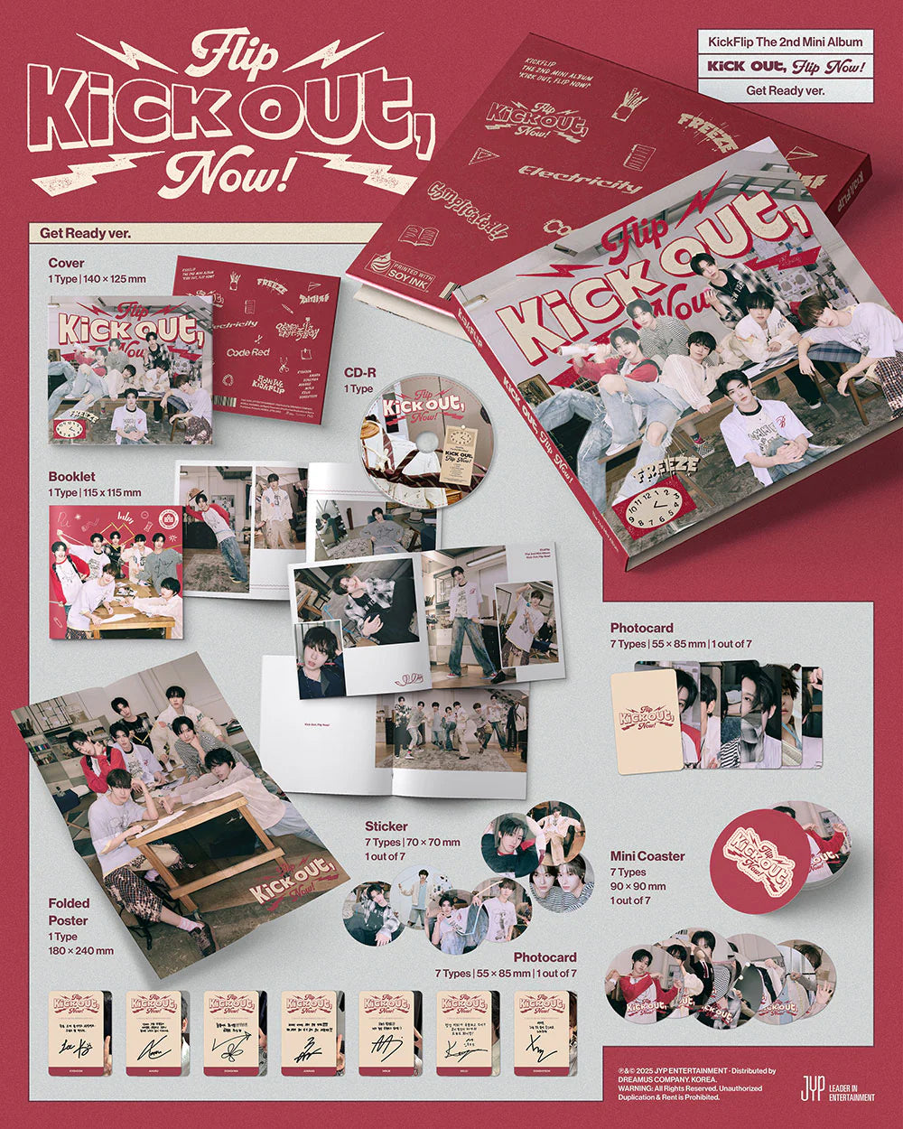 KickFlip 2nd Mini Album 'Kick Out, Flip Now!' (Digipack Ver.)