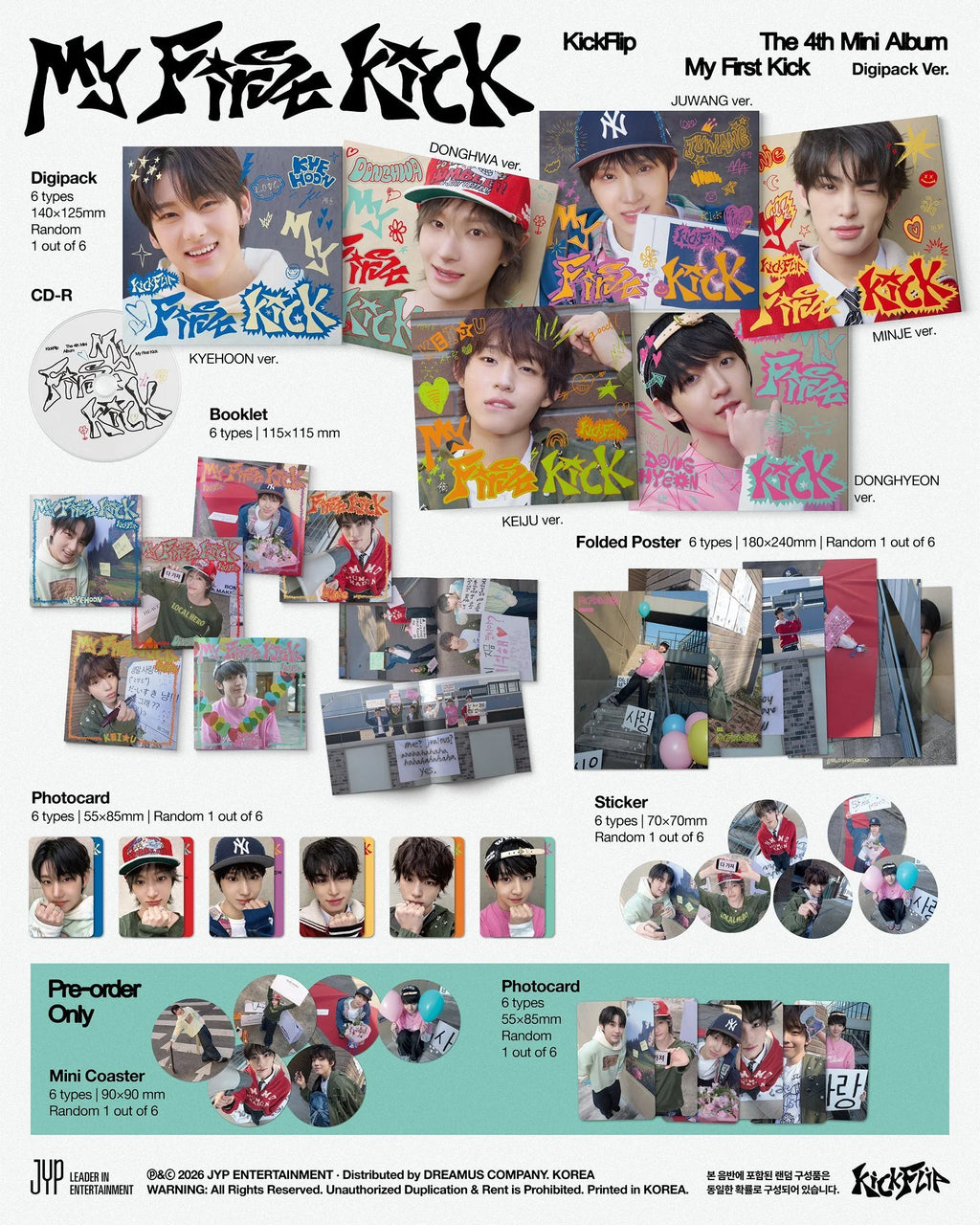 KickFlip 4th Mini Album 'My First Kick' (Digipack Ver.)