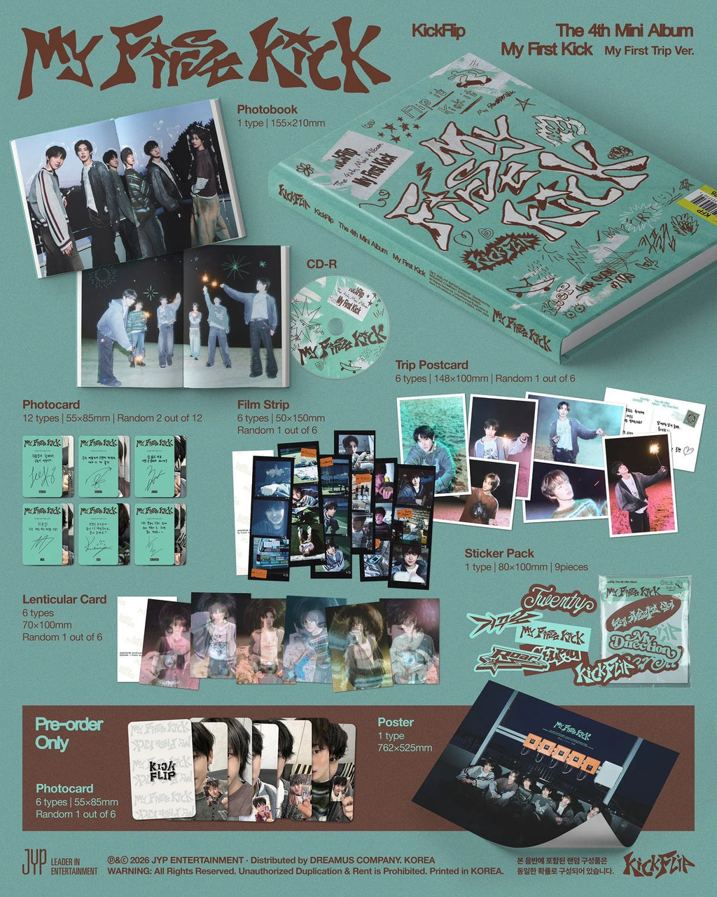 [PREORDER] KickFlip 4th Mini Album 'My First Kick' (My First Trip Ver.)