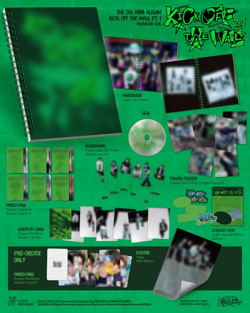 [PREORDER] KickFlip 5th Mini Album 'KICK OFF THE WALL Pt.1' (PHOTOBOOK Ver.)