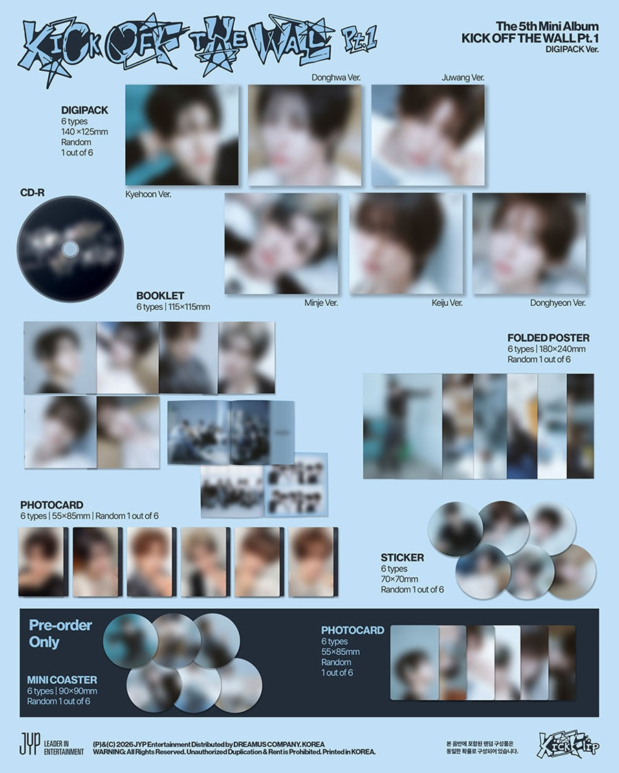 [PREORDER] KickFlip 5th Mini Album 'KICK OFF THE WALL Pt.1' (DIGIPACK Ver.)