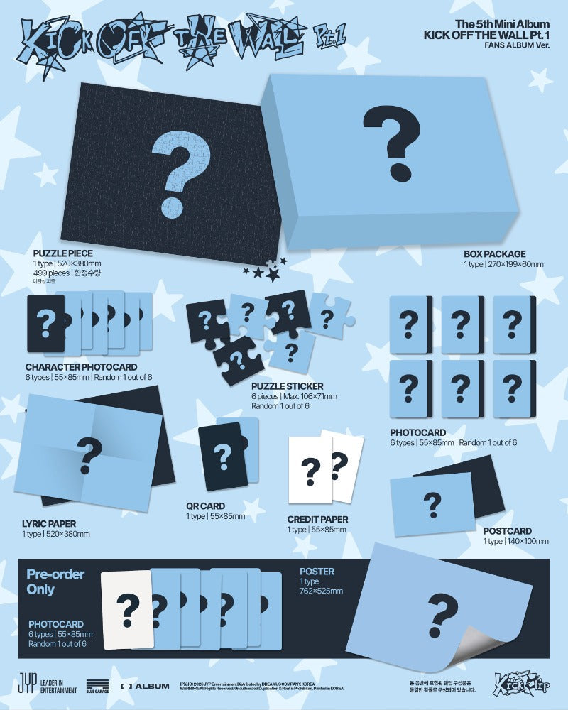 [PREORDER] KickFlip 5th Mini Album 'KICK OFF THE WALL Pt.1' (FANS ALBUM Ver.) (Limited)