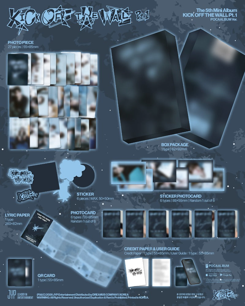 [PREORDER] KickFlip 5th Mini Album 'KICK OFF THE WALL Pt.1' (POCAALBUM Ver.)