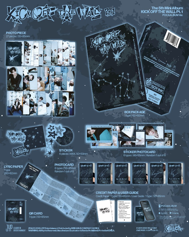 KickFlip 5th Mini Album 'KICK OFF THE WALL Pt.1' (POCAALBUM Ver.)