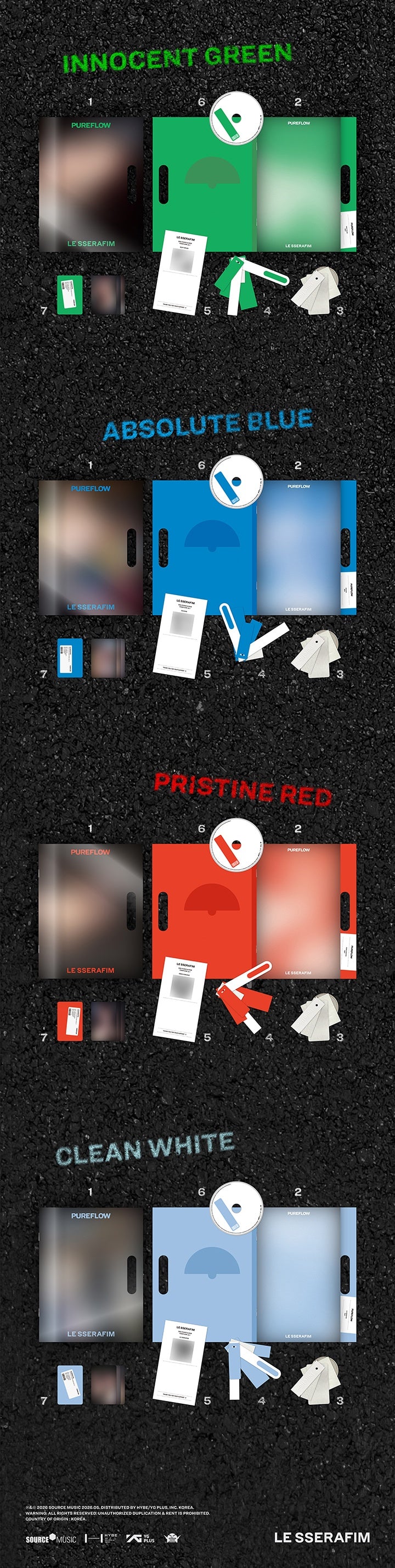LE SSERAFIM 2nd Studio Album ‘PUREFLOW’ pt.1 (COMPACT ver.)