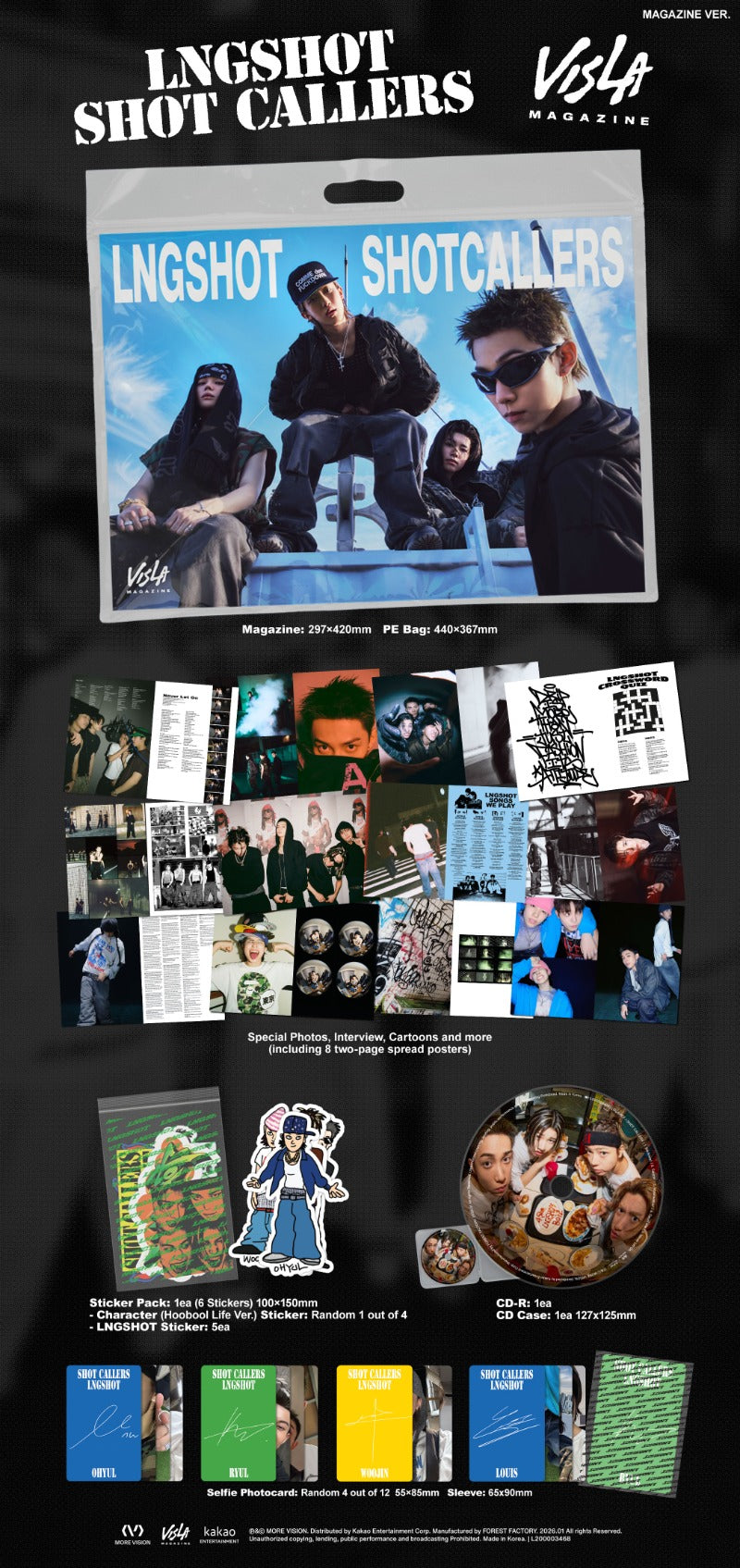 LNGSHOT 1st Mini Album 'SHOT CALLERS' (Magazine Ver.)