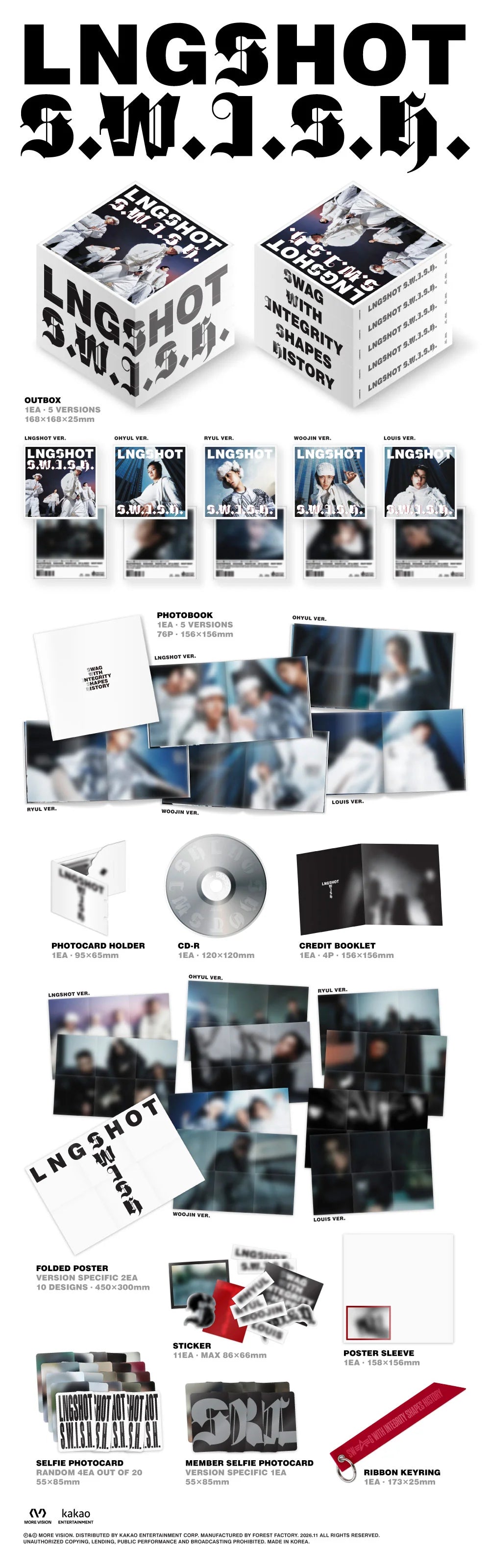 [PREORDER] LNGSHOT 2nd Mini Album 'S.W.I.S.H' (Standard Ver.)