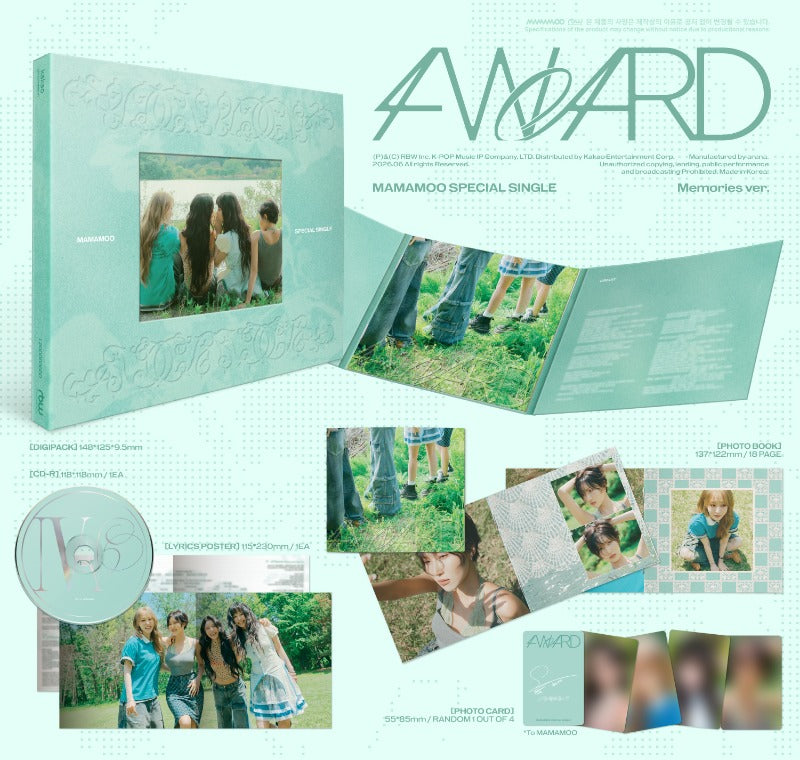 [PREORDER] MAMAMOO Special Single '4WARD' (Memories ver. / Silence ver.)