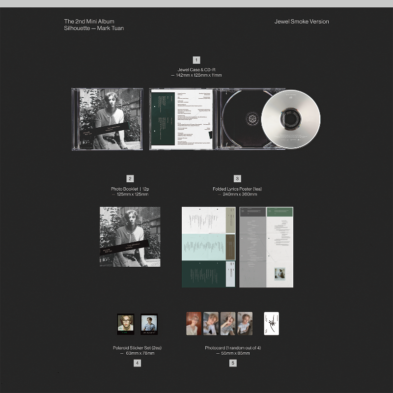 Mark Tuan 2nd Mini Album 'Silhouette' (Sunset Jewel Ver. / Smoke Jewel Ver.)