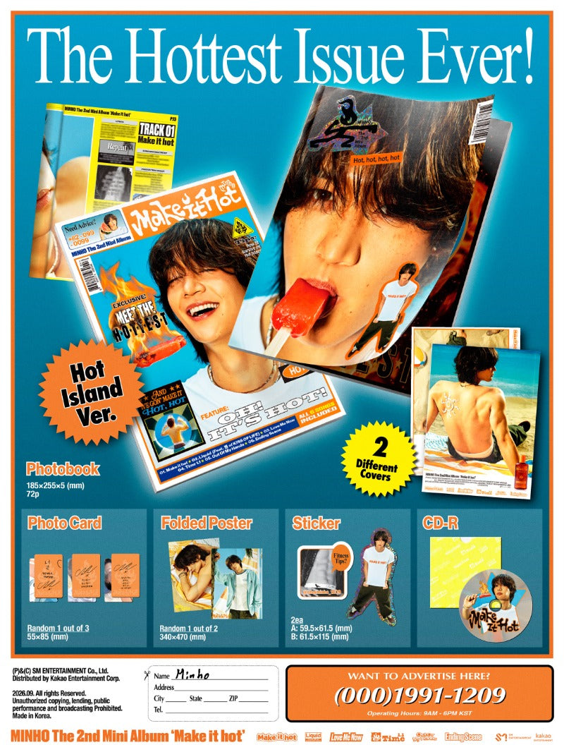 MINHO 2nd Mini Album 'Make it hot' (Hot island Ver.)