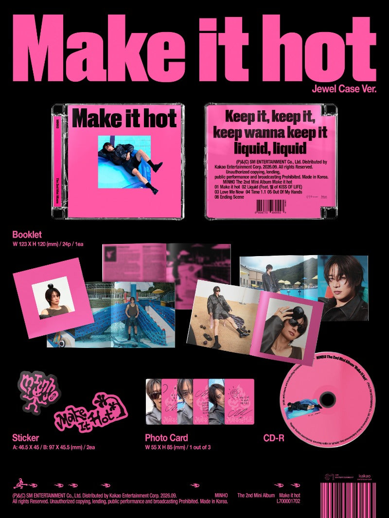 MINHO 2nd Mini Album 'Make it hot' (Jewel Case Ver.)