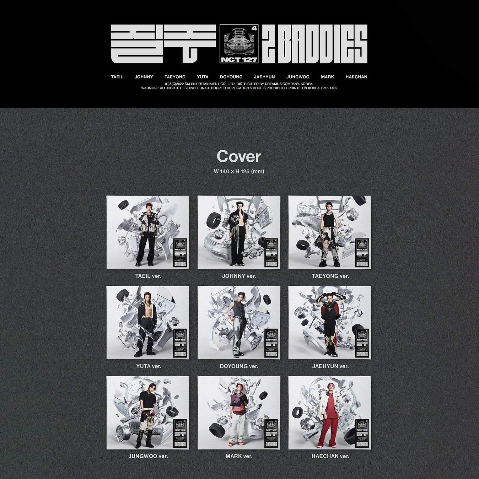 NCT127 4th Full Album '질주(2 Baddies)' (Digipack Ver.)