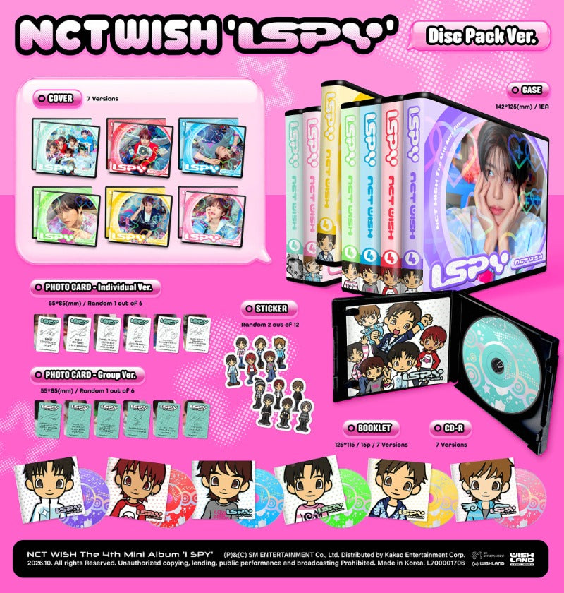 NCT WISH 4th Mini Album 'I SPY' (Disc Pack Ver.)