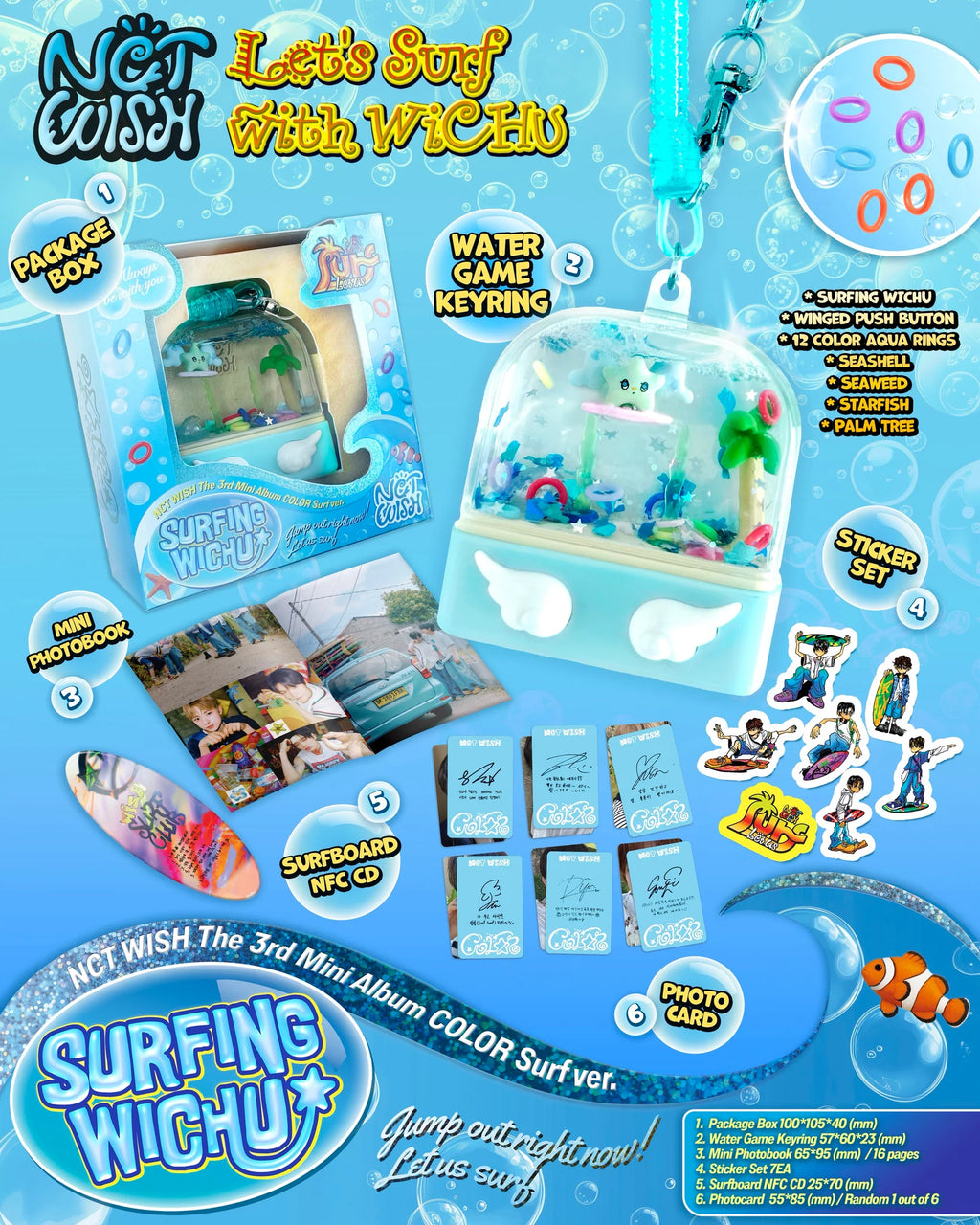 NCT WISH 3rd Mini Album 'COLOR' (Surf Ver.)