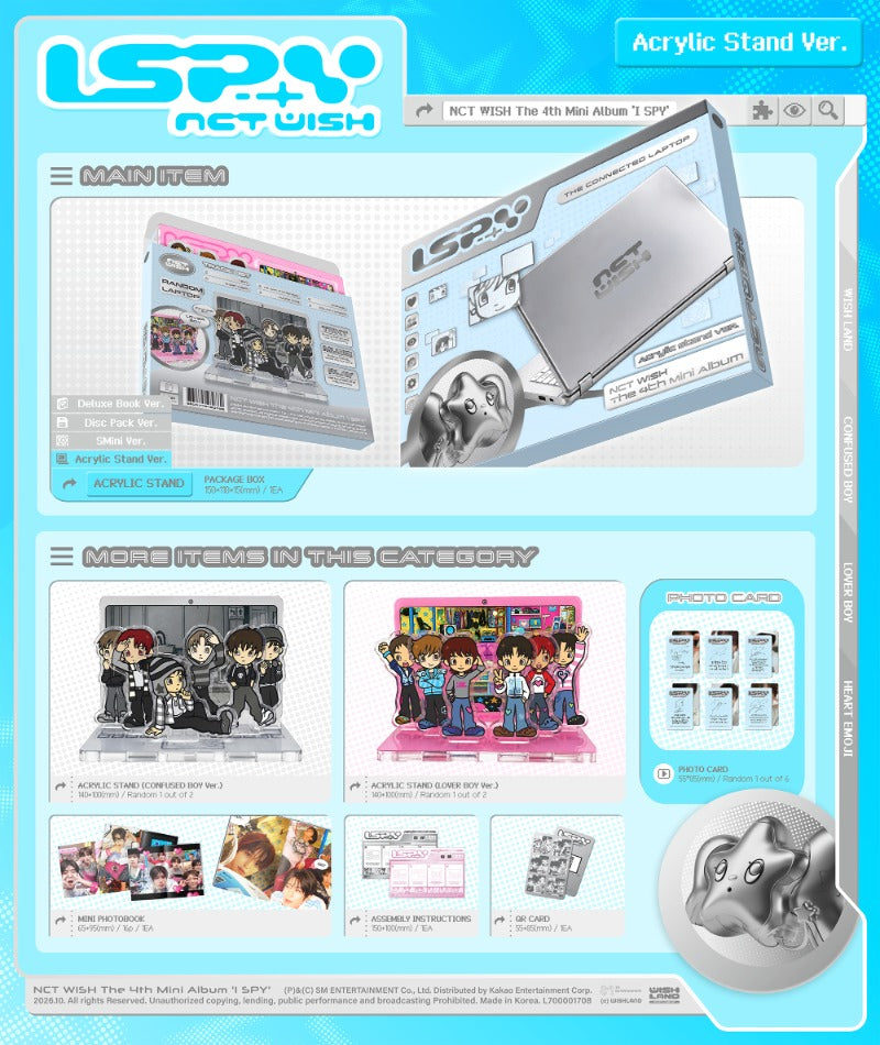 NCT WISH 4th Mini Album 'I SPY' (Acrylic Stand Ver.)
