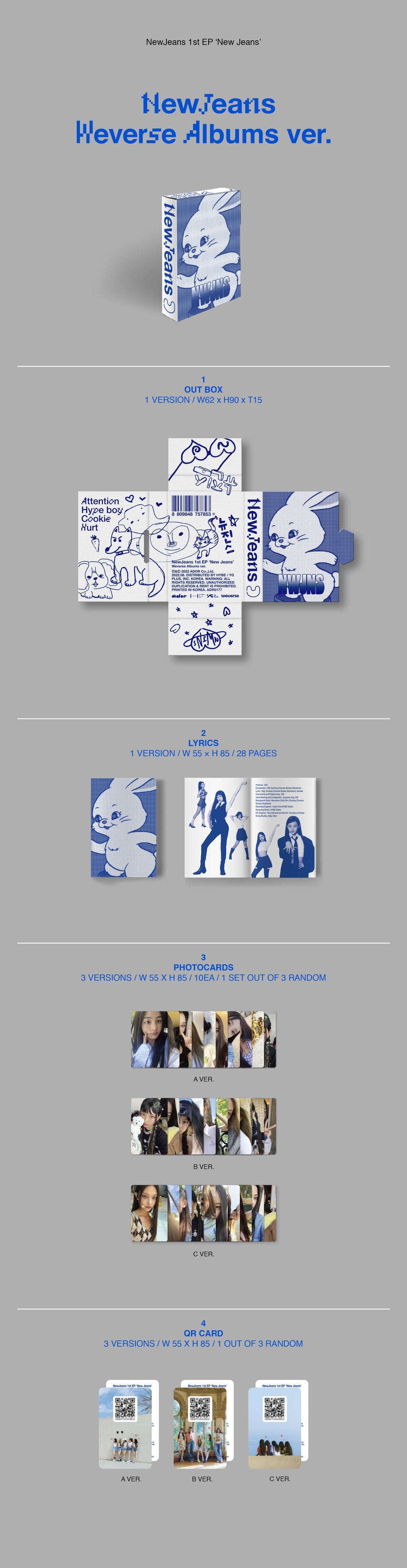 NewJeans 1st Mini Album 'New Jeans' (Weverse Albums Ver.)