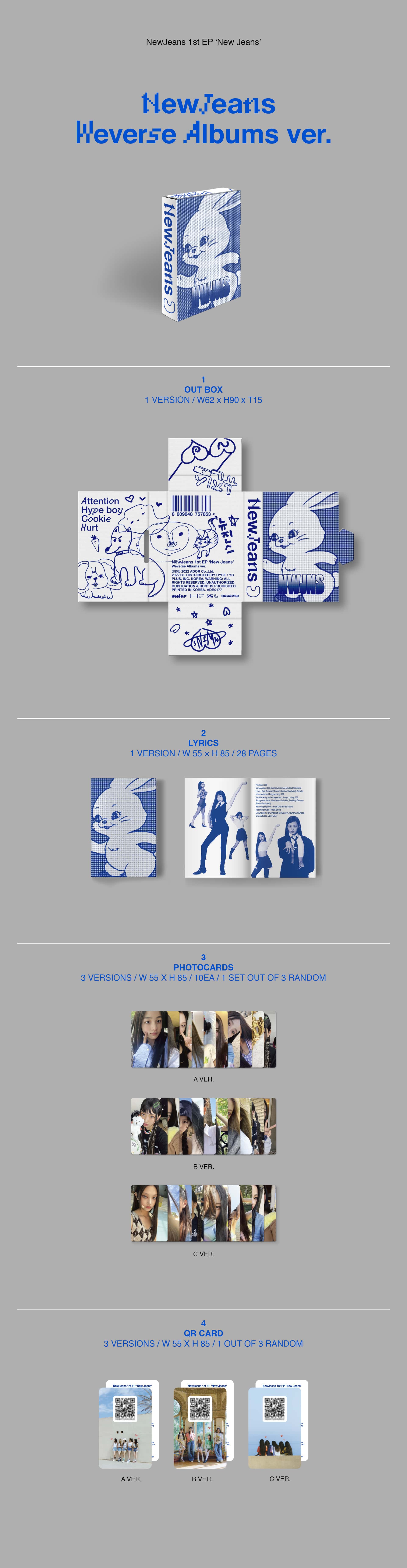 NewJeans 1st Mini Album 'New Jeans' (Weverse Albums Ver.)
