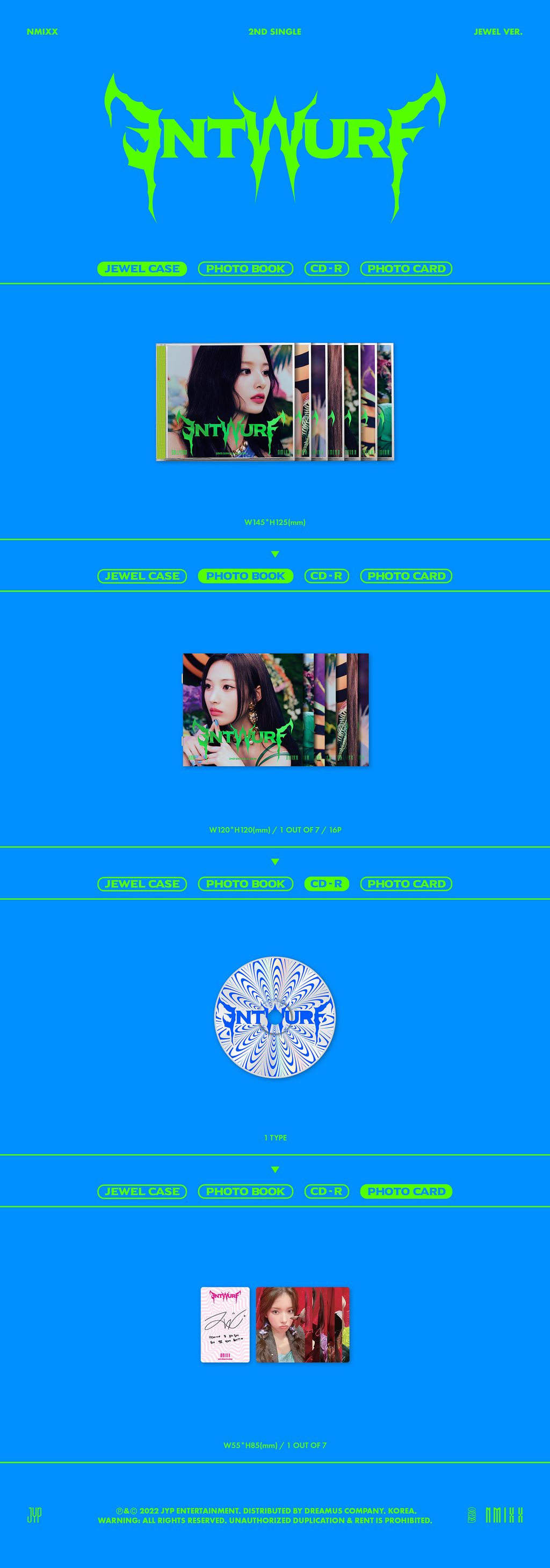 NMIXX 2nd Single Album 'ENTWURF' (Jewel Case Ver.)