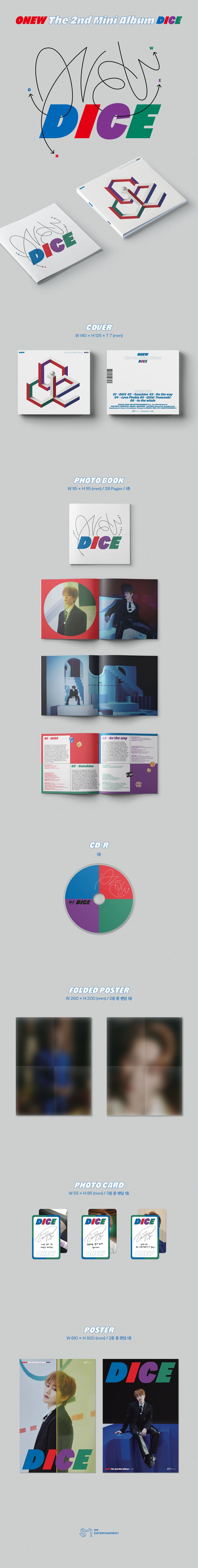 ONEW (SHINee) 2nd Mini Album 'DICE' (Digipack Ver.)