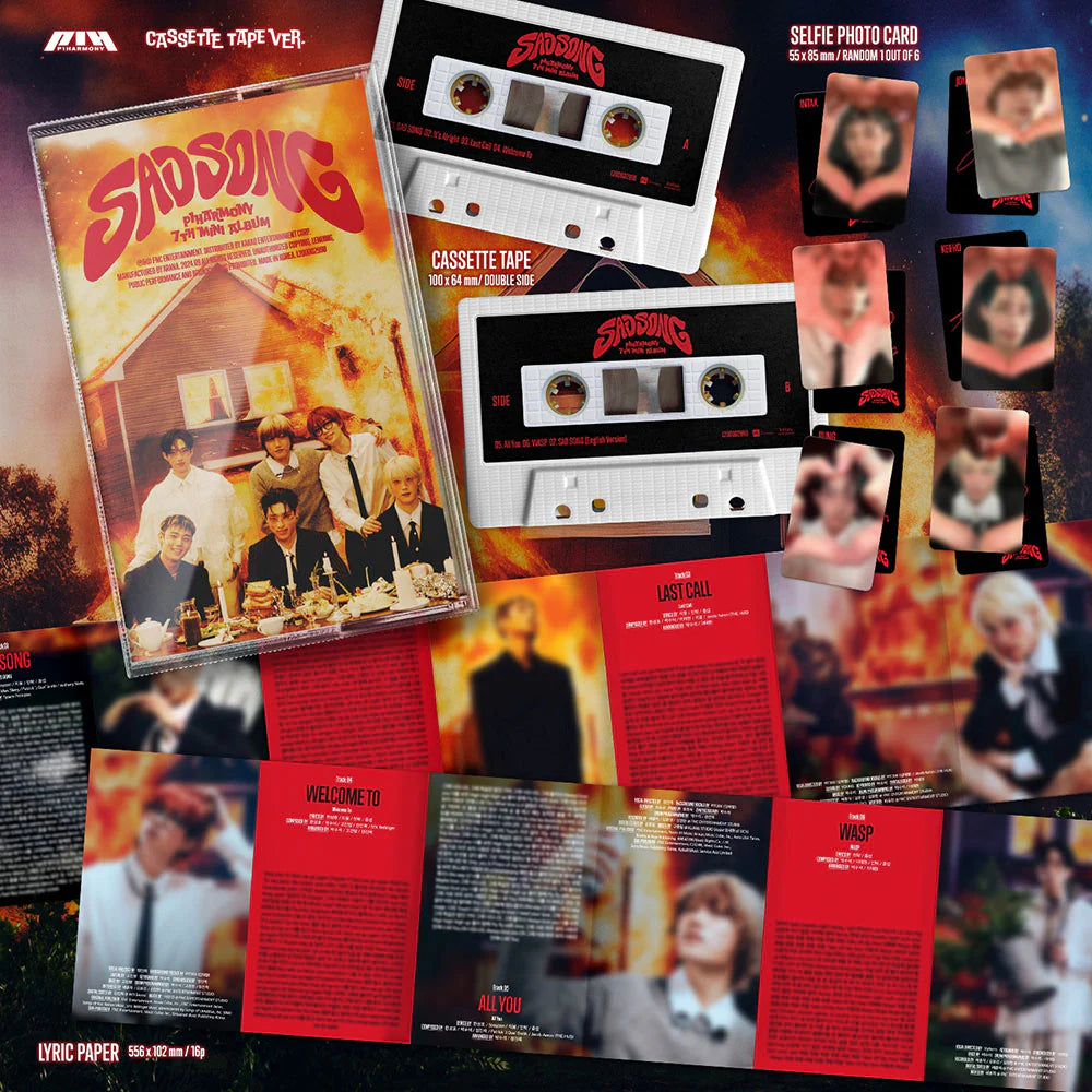 P1Harmony 7th Mini Album 'SAD SONG' (Cassette Tape Ver.)